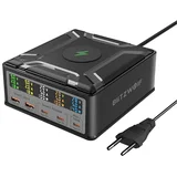 STENSKI POLNILEC BW-S28 260W, 2XUSB-A, 3XUSB-C, 15W BREZŽIČNI POLNILEC (ČRN), (5000292959)