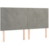 Maison Chic Posteljno vzglavje - Vzglavna omarica 4 kosa svetlo siv 100x5x78/88 cm žamet, (22077280) Cene