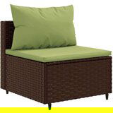 vidaXL 9-dijelni set vrtnih sofa s jastucima poliratan smeđi | shoptok.hr
