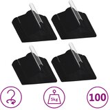  100-dijelni set vješalica za odjeću protuklizni crni baršunasti | shoptok.hr