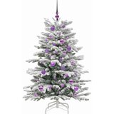 vidaXL Umetno Zložljivo Božično Drevo Bela 150 cm PE in PVC | Shoptok.si