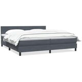 vidaXL Box spring krevet s madracem tamnosivi 180x220 cm baršunasti | shoptok.hr