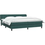  Krevet s oprugama s madracima tamno zeleni 180x220 cm baršun | shoptok.hr