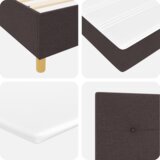 Box Spring Krevet s Madracem u Tamno Smeđoj 160x200 cm Tkanina | shoptok.hr