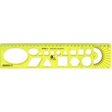  Ravnilo šablona 30cm noma 5 fluo zelen VSE ZA ŠOLO | Shoptok.si
