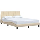 vidaXL Posteljni okvir brez vzmetnice krem 120x200 cm blago, (21670724) | Shoptok.si