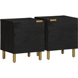 vidaXL Nočne omarice 2 kosa črna 40x33x46 cm trden mangov les Cene