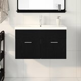  Kupaonski ormar Crni hrast 80 x 38,5 x 46 cm Konstruirano drvo | Eponuda.ba