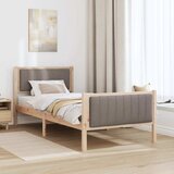  Okvir kreveta Smeđa i taupe 90 x 190 cm Masivna borovina | shoptok.hr