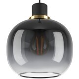 Eglo visilica Oilella 99616, 1x E27, Ø19 cm, crna, mesing i sivo staklo | shoptok.hr