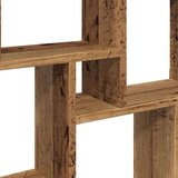 vidaXL Stenska kockasta polica iz starega lesa 90x15x119,5 cm | Shoptok.si