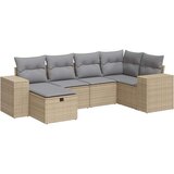  6-dijelni set vrtnih sofa s jastucima bež od poliratana | shoptok.hr