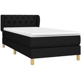  Box spring krevet s madracem crni 80 x 200 cm od tkanine | shoptok.hr