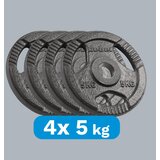Rebel Active olimpijski set utega od lijevanog željeza 4x5 kg, rupa 51 mm, ploča s ručkama | shoptok.hr