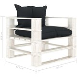  Vrtna sofa od paleta s antracit jastucima drvena | shoptok.hr