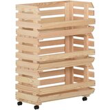 vidaXL Kolica za povrće 57 x 30 x 80 cm od masivne borovine Cijene