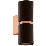Eglo passa zidna/2, led, gu10, 2x3,3w, bakar/crna JJ9DMDG | Eponuda.com