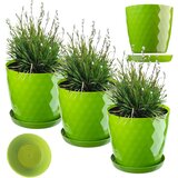 KADAX cvetlični lonec, pokrov za cvetlični lonec, 20 cm, stojalo za rože, zelena plastika, 3 kosi., (5000346166) Cene