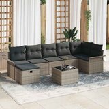 Sjedeća garnitura za vrt 8 kom. Siva poliratan 297.5 x 132.5 x 85 cm | shoptok.hr