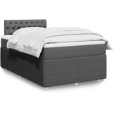 Krevet box spring s madracem tamnosivi 120 x 190 cm tkanina | shoptok.hr