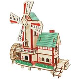 3d drvena slagalica - Srećna vetrenjača
