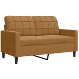  2-dijelni set sofa s jastucima smeđi baršunasti | shoptok.hr