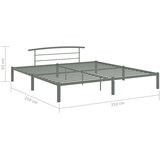  Okvir za krevet sivi metalni 200 x 200 cm | Eponuda.com
