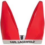 Karl Lagerfeld Bikini zgornji del svetlo siva / rdeča / črna