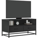 TV ormarić crni 80x34,5x40 cm konstruirano drvo i metal | shoptok.hr