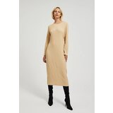 Moodo Women's long-sleeved midi dress - beige | shoptok.hr