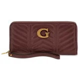 Guess LOVIDESLG LARGE ZIP AROUN Bordo
