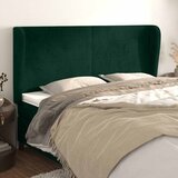  Uzglavlje s ušima tamnozeleno 163x23x118/128 cm baršunasto | shoptok.hr