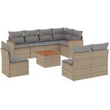  9-dijelni set vrtnih sofa s jastucima bež od poliratana | shoptok.hr