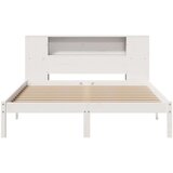 vidaXL Krevet s regalom z knjige bez madraca bijeli 120x190cm borovina | shoptok.hr