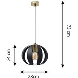  Visilica na sajli NEWTON 1xE27/15W/230V crna/zlatna | Eponuda.com