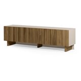 Marckeric Krem/u prirodnoj boji TV komoda od masivnog bora 180x50x43 cm Marlo – | shoptok.hr