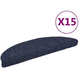  Prostirke za stepenice samoljepljive 15 kom 56x17x3 cm plave poluokrugle | shoptok.hr