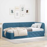  Kutni okvir kreveta Plava 100 x 200 cm Baršun | shoptok.hr