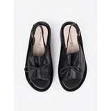 GOODIN Black wedge sandals with leather insole | Shoptok.si