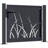  Vrtna vrata antracit 100x75 cm dizajn s čeličnim travom | shoptok.hr