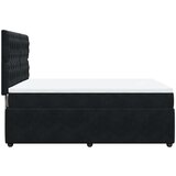  Krevet s oprugama i madracem crni 140x200 cm baršunasti - Crna 140 x 200 cm Dizajn s gumbima | shoptok.hr