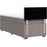  Krevet s oprugama i madracem smeđesivi 100 x 200 cm od tkanine | shoptok.hr