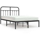  Metalni okvir za krevet s uzglavljem crni 120x190 cm | shoptok.hr
