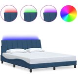  Okvir za krevet bez madraca Hanko plavi 160x200 cm od tkanine | shoptok.hr