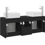  Set ormarića za kupaonicu 3 kom. Crna 53 x 35 x 63 cm | shoptok.hr