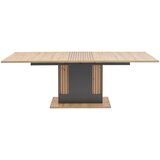 Modern Living Raztegljiva Miza Amare, Antracit, Barva Hrasta | Shoptok.si