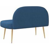  Oblikovana klupa s naslonjačem Plava 110 x 60 x 76 cm Poliester | Eponuda.com