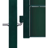 vidaXL Vrata za ograjo PVC in jeklo 100x204 cm zelena | Shoptok.si