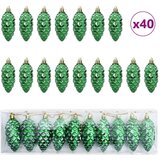 vidaXL Dekoracija božičnega drevesa 40 pcs Zelena | Shoptok.si