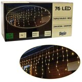  76 LED, zavjesa, 2x0,5 m, funkcije, toplo bijelo svjetlo | shoptok.hr